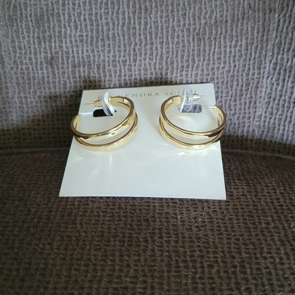 Kendra Scott "Zorte" Gold💛 Double✌Hoop Earrings - Picture 10 of 15